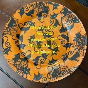 Halloween Black Cat Decorative Plate